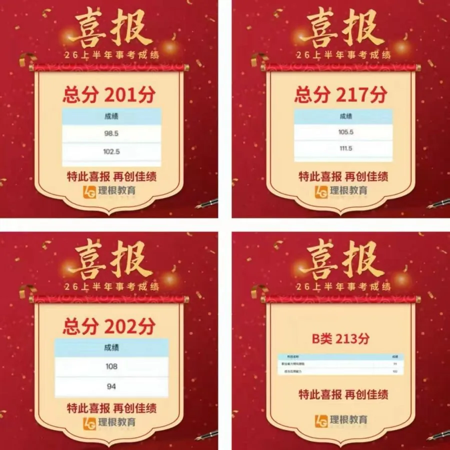学员成绩喜报 201 / 217 / 202 / B类213